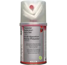 Kit de reparation resine polyester Auto K avec mat de verre et durcisseur pour reparer les dommages de carrosserie et trous