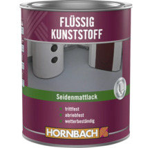 Dose mit Flüssigkunststoff Seidenmattlack von Hornbach für trittfeste, abriebfeste und wetterbeständige Bodenanstriche