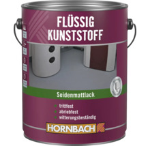 Laque satinée plastique liquide HORNBACH en seau pour revêtements de sol résistants à l abrasion et aux intempéries en intérieur et extérieur.