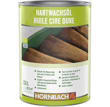 Boîte d huile cire dure Hornbach pour intérieur, satinée, protège et souligne le grain du bois, récipient de 2,5 litres.