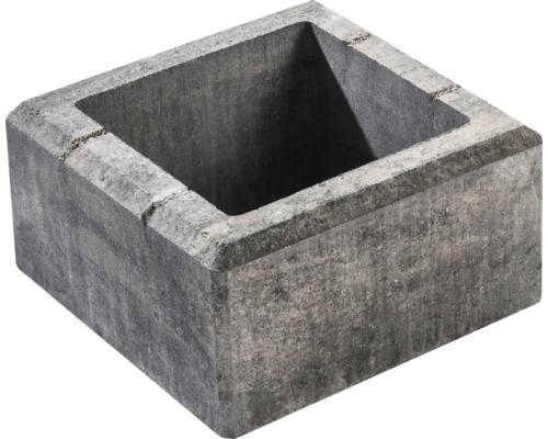 Quadratischer Pflanzstein aus Beton für die Gartenmauer oder Beeteinfassung