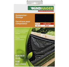 Garniture pour composteur Windhager, 1,75 par 1,2 mètres, 90 micromètres, 3 pièces pour composteurs ronds et carrés.