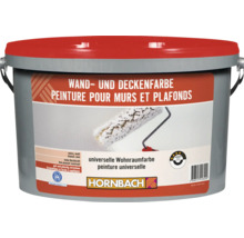 Seau de peinture mur et plafond blanc mat Hornbach avec label écologique Ange Bleu