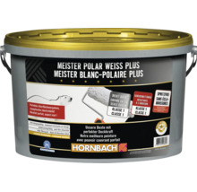 Seau de peinture murale Meister Polar Weiss Plus à haut pouvoir couvrant et protection contre les éclaboussures pour un aspect mat.