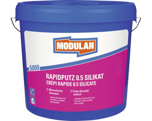 Enduit décoratif minéral Modulan Rapidputz 0.5 silicate en seau