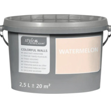 Seau de 2,5 litres de peinture murale Style Color dans le ton Watermelon pour une surface de 20 mètres carrés