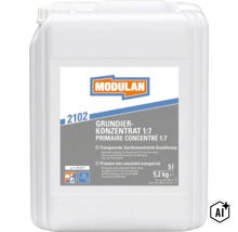 Modulan Grundierkonzentrat 2102, 5 Liter, hochkonzentrierte transparente Grundierung zur Saugfähigkeitsregulierung und Festigung von Untergründen. (Image AI modified or generated)