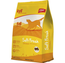 Aliment pour chiens Kyli Soft Fresh Chicken Adult Medium en sac de 4,5 kilogrammes avec viande fraîche et herbes de montagne suisses.