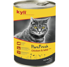 Kyli PureFresh Poulet et Gibier nourriture pour chats boîte 400 grammes avec viande, herbes de montagne et miel