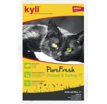 Aliment pour chat Kyli PureFresh poulet et dinde sachet 85 grammes