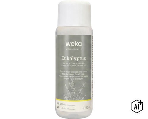 Weka concentré pour infusion sauna et hammam Eucalyptus 250 millilitres (Image AI modified or generated)