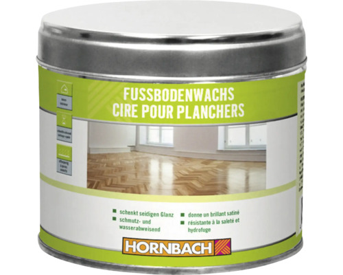 Dose Hornbach Fussbodenwachs für seidigen Glanz und Schutz von Holzböden im Innenbereich