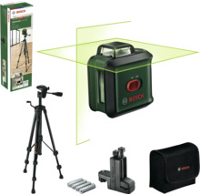 Laser lignes Bosch UniversalLevel 360 set avec trépied, pince, piles et sac.