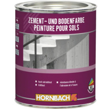 Eine Dose Hornbach Zement und Bodenfarbe für innen und außen mit abriebfester Eigenschaft.