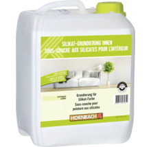Sous-couche aux silicates HORNBACH pour intérieur, solidifiante, en bidon plastique, à utiliser avant l'application de peinture aux silicates.