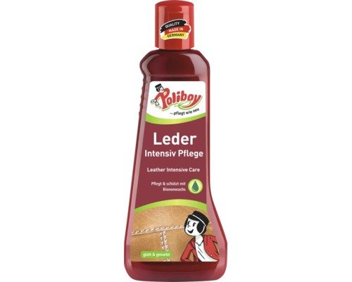 Poliboy soin intensif pour cuir avec cire d'abeille pour nettoyer et entretenir le cuir lisse et grainé