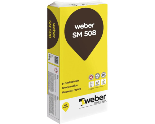 Weber SM 508 Schnellestrich im 25 Kilogramm Sack fuer Bodenbauarbeiten