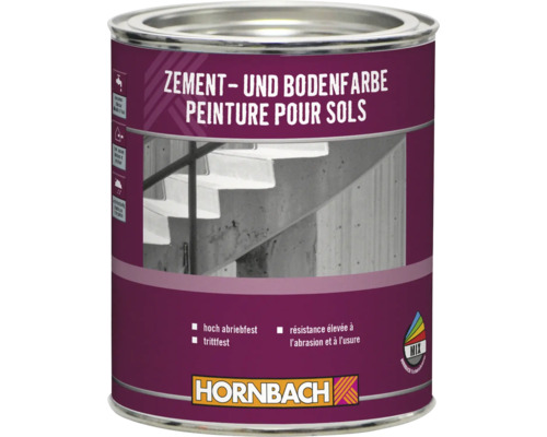 Dose Zement und Bodenfarbe fuer abriebfeste und trittfeste Bodenanstriche von Hornbach