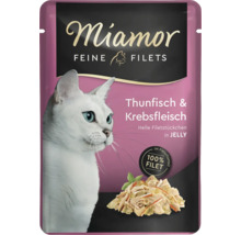 Aliment pour chat Miamor Feine Filets thon et crabe en gelée