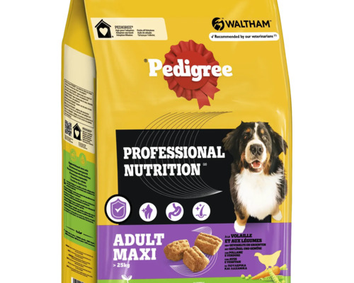 Pedigree Professional Nutrition Adult Maxi Hundefutter mit Geflügel und Gemüse für grosse Hunde ab 25 Kilogramm im 25 Kilogramm Beutel