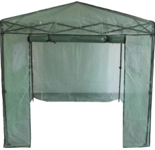 Faltpavillon mit stabiler Netzverstärkung und aufrollbarem Fronteingang für den Garten