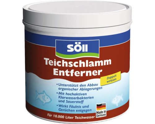 Éliminateur de boue d'étang Söll pour 10.000 litres d'eau d'étang pour le nettoyage biologique des bassins.
