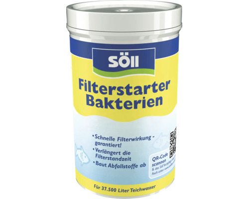 Söll Filterstarter Bakterien für 37500 Liter Teichwasser zur biologischen Filteraktivierung.