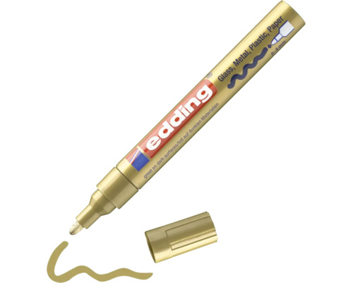 Edding Lackmarker für Glas, Metall, Kunststoff und Papier mit einer Strichbreite von 2 bis 4 Millimetern