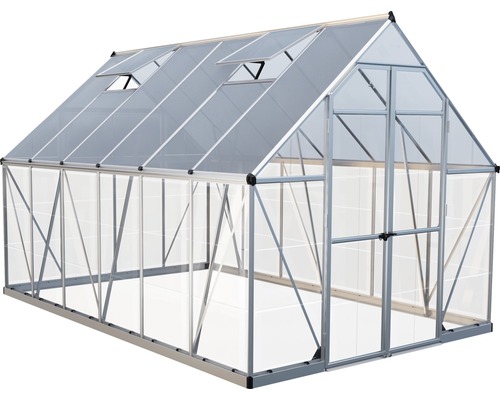 Serre avec fenêtres et double porte