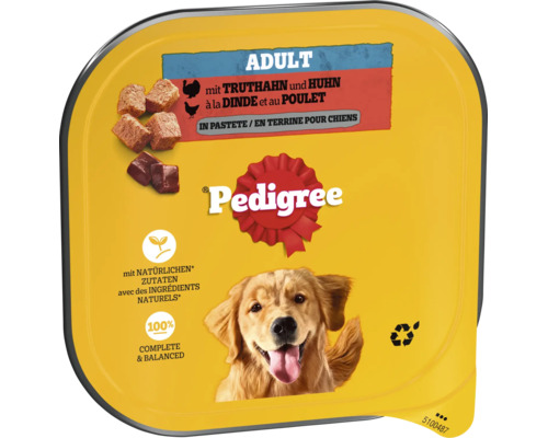 Aliment humide pour chiens adultes Pedigree à la dinde et au poulet en terrine