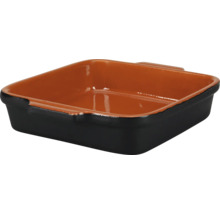 Quadratische Auflaufform aus Keramik mit Griffen