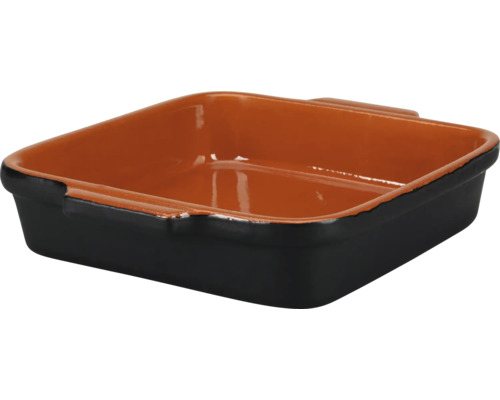 Quadratische Auflaufform aus Keramik mit Griffen