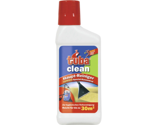 Concentré nettoyant pour tapis Tuba Clean pour un nettoyage en profondeur hygiénique jusqu'à 30 mètres carrés.