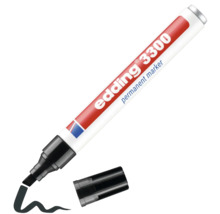 Marqueur permanent Edding 3300 avec pointe biseautée pour des marquages durables sur diverses surfaces