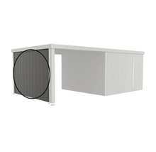 Paroi pour carport servant de protection visuelle avec tasseaux verticaux