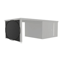 Paroi latérale pour carport avec structure à lames comme brise vue
