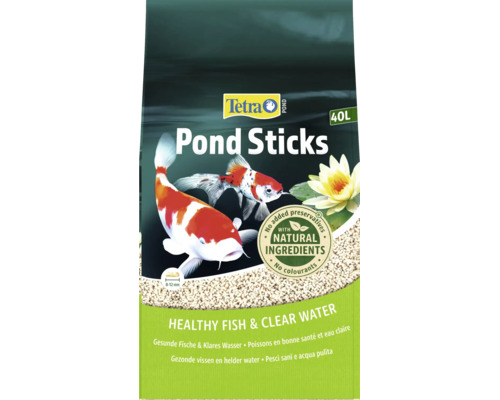 Tetra Pond Sticks Teichfutter für Fische in 40 Liter Packung zur Unterstützung von Gesundheit und Wasserqualität.