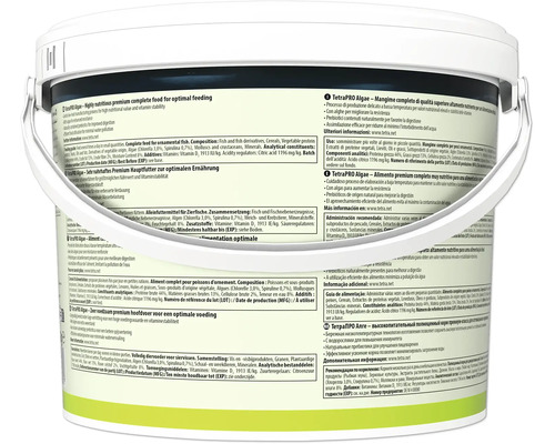 Seau TetraPRO Algae avec aliment complet de haute qualité pour poissons dornement