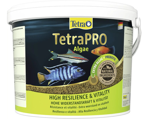 Nourriture pour poissons TetraPRO Algae aliment principal premium avec algues et prébiotiques en seau