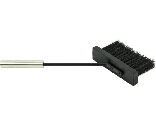 Brosse de cheminée avec manche en métal pour le nettoyage des poêles