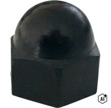 Eine Hutmutter mit Sechskant-Profil aus Metall (Image AI modified or generated)