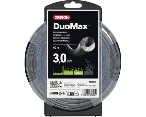 Oregon DuoMax Mähfaden für Motorsensen, Durchmesser 3,0 Millimeter, Länge 60 Meter, auf Spule.