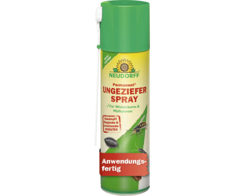 Spray insecticide Neudorff Permanent pour lutter contre les insectes volants et rampants dans les espaces de vie et les poubelles