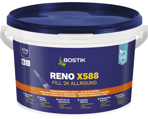 Bostik RENO X588 Fill 2K Allround Reparaturmoertel im Eimer 2,5 Kilogramm