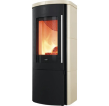 Poêle à bois moderne Hark avec fenêtre et feu ardent