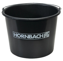 Kunststoffeimer mit Metallbügel und Hornbach Logo