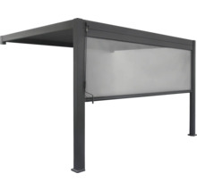 Store latéral pour pergola en métal avec mécanisme à manivelle