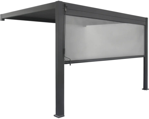 Store latéral pour pergola en métal avec mécanisme à manivelle