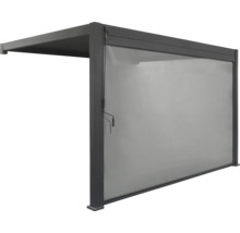 Store latéral pour toiture de terrasse avec mécanisme à manivelle pour protection solaire et visuelle flexible