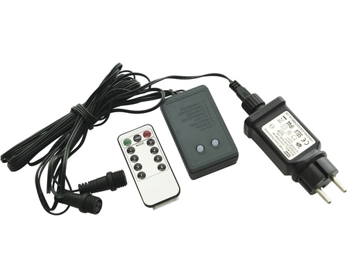 Guirlande lumineuse avec télécommande, unité de commande et fiche secteur